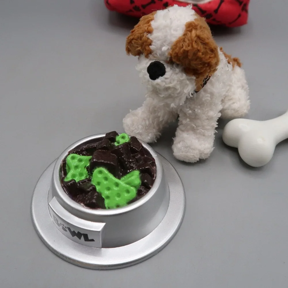 2 Our Generation Puppy Dog Brown White OG Leash Pet Mini Plush 6